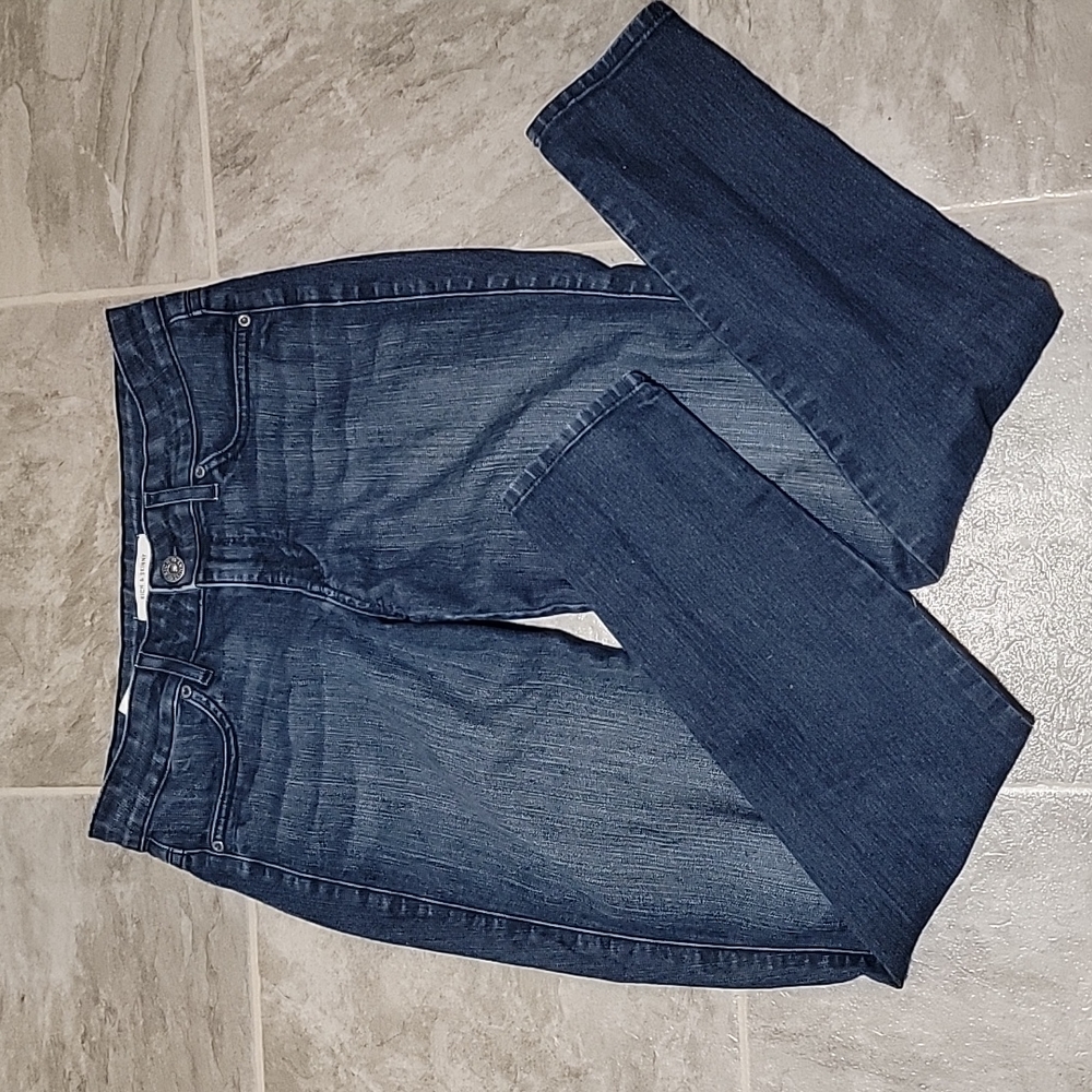 Rich & Skinny Midrise Dark Clean Wash Denim Jean Women's 27 Spandex Stre…